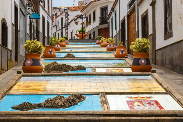 Famous Paseo Canarias Street Firgas Gran Canaria Canary Islands Spain Imagens De Bancos De Imagens Sem Royalties