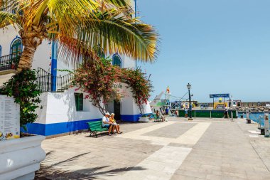 Puerto de Mogan, Gran Canaria, Spain, 18 July 2022: View of the marina in Puerto de Mogan, Gran Canaria