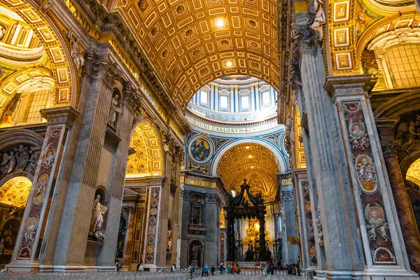 Vaticano Roma Itália Novembro 2023 Dentro Basílica São Pedro São — Fotografia de Stock