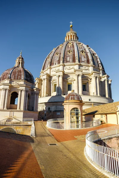 Ukryte Miejsca Dachu Bazyliki Piotra Watykan Rzym — Zdjęcie stockowe