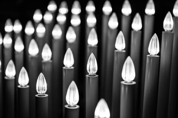 蜡烛灯在圣伯多禄大殿 梵蒂冈 意大利 图库照片