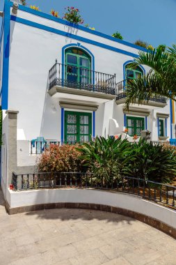 A street scene in Puerto de Mogan Gran Canaria, Canary Islands, Spain