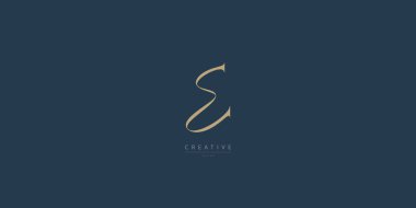 Unique letter E logo design. Luxury initial monogram. Creative elegant design letter E clipart