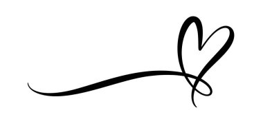 Metninizi yerleştirmek için kalp hat hattı. Vektör el çizimi tasarım ögesi.