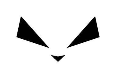 Kedi yüz logosu tasarımı, basit geometrik şekildeki minimalizm tarzı