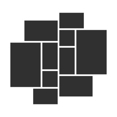 10 dikdörtgen ve kare çerçeveli en küçük fotoğraf kolajı şablonu, modern tasarım projeleri ve sosyal medya için mükemmel