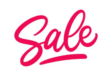 İndirim, el yazısı tasarımı. Pazarlama reklamı için mektup