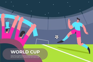 FIFA Dünya Kupası 2026. Futbol Dünya Kupası. Stadyumdaki taraftarlar FIFA Dünya Kupası 'ndaki takımları için tezahürat yapıyorlar. FIFA Dünya Kupası spor bahisleri uygulaması için resim.