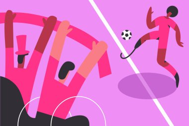 Bir siyahi adam ve tekerlekli sandalyedeki arkadaşı stadyumdaki takımları için tezahürat yapıyorlar. Engelli insanlar spor ruhu gösterirler. Özürlü insanlar birbirlerini desteklerler..