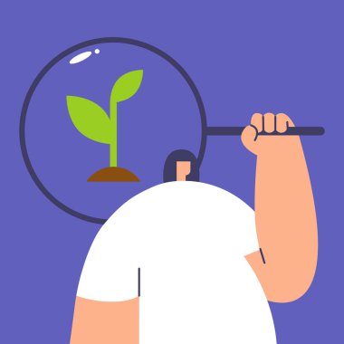 Kızla akıllı çiftçilik çözümleri. Modern tarım teknolojisi. Düz vektör illüstrasyonu.