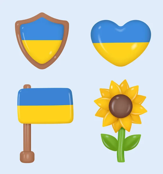Símbolos Ucrânia Imagem Vetorial —  Vetores de Stock