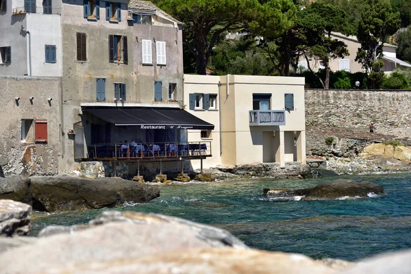 Erbalunga Corsica France Ağustos 2020 Turistler Korsika Nın Cap Corse — Stok fotoğraf