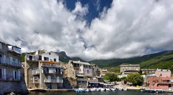 Erbalunga Corsica Franța August 2020 Turiștii Care Vizitează Orașul Istoric — Fotografie, imagine de stoc