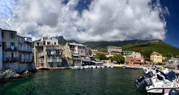 Erbalunga Corsica Franța August 2020 Turiștii Care Vizitează Orașul Istoric — Fotografie, imagine de stoc