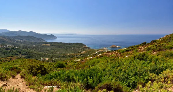 Adanın Kuzey Ucunda Yer Alan Cap Corse Yarımadasında Panoramik Bir — Stok fotoğraf