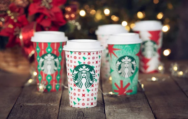 Dallas Texas November 2022 Starbucks Coffee Beverages New 2022 Designed — Stock Photo, Image