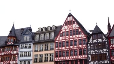  Roemer Frankfurt 'taki eski Alman Evleri Almanya
