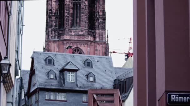Roemer Frankfurt Taki Saint Bartholomew Mparatorluk Katedrali — Stok video