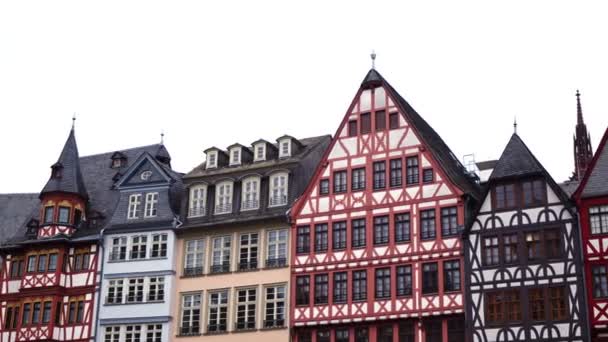 Roemer Frankfurt Taki Eski Alman Evleri Almanya — Stok video