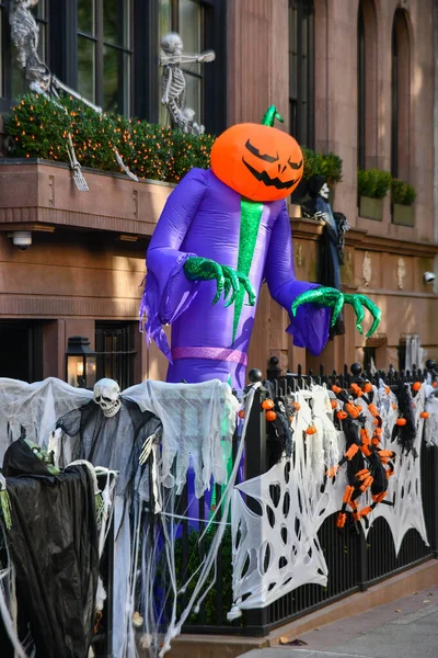 Decorações Livre Criativas Para Halloween Esqueletos Aranhas Teias Abóboras — Fotografia de Stock