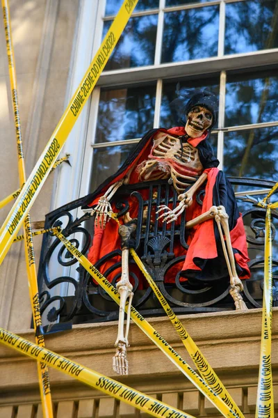 Пухнастий Страшний Скелет Прикраси Хелловін — стокове фото