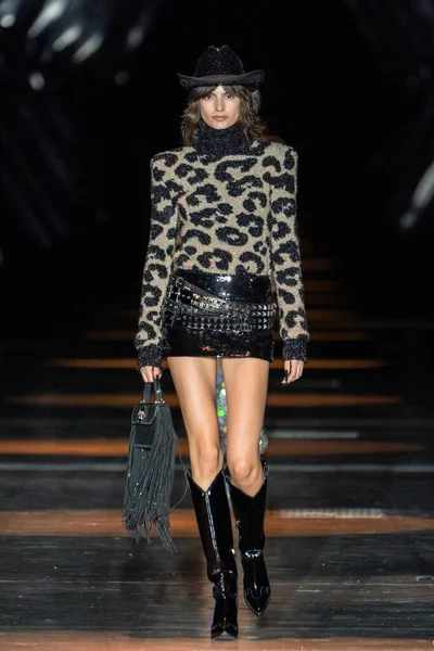 Milan Italy February Model Walks Runway Philipp Plein Fashion Show — Stock Photo, Image