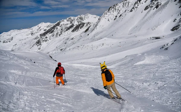 Zona Esquiadores Expertos Thorens Glasier Estación Esquí Val Thorens Francia —  Fotos de Stock