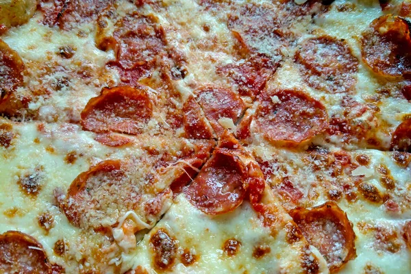 stock image Close-up of delicious and fresh pizza. Fast food