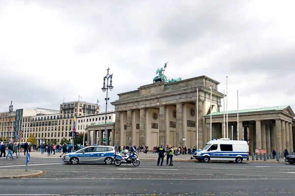 Berlín Alemania Octubre 2022 Famoso Hito Puerta Brandeburgo Berlín — Foto de Stock