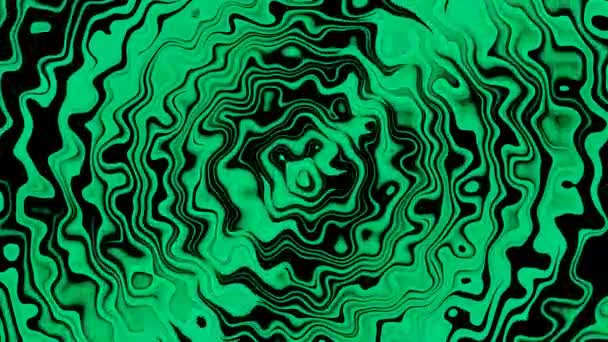 Fondo Abstracto Negro Verde Fluido Que Cambia Forma Espacio Hipnosis — Vídeos de Stock