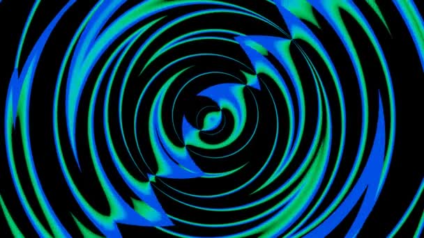 黑色背景上的深蓝色线在空间上发生了变化 视频循环 — 图库视频影像