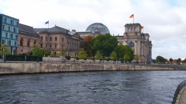 Berlim Alemanha Outubro 2022 Vista Edifício Reichstag Berlim — Vídeo de Stock