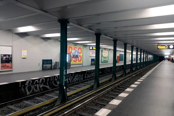 Berlín Německo Října 2022 Pohled Starou Stanici Metra Berlíně — Stock fotografie