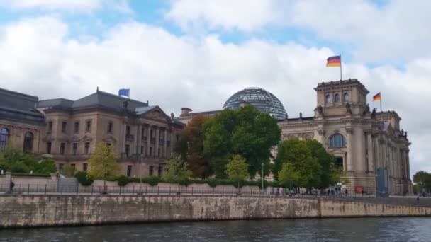 Berlim Alemanha Outubro 2022 Famoso Edifício Berlim Reichstag — Vídeo de Stock