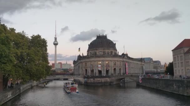 Berlin Oktober 2022 Bootsfahrt Auf Der Spree Berlin — Stockvideo