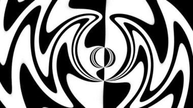 Siyah ve beyaz soyut arkaplan, maddenin şeklini değiştiriyor, 3D render