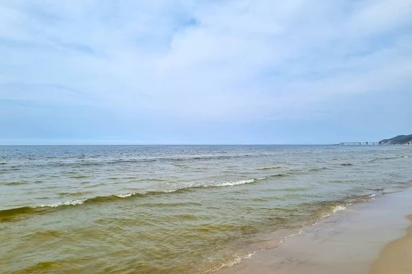 Blick Auf Die Ostsee Und Den Blauen Himmel Hintergrund Der — Stockfoto