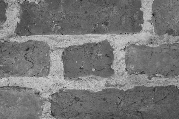 Tuğla Bir Duvarın Gri Arka Planı Tuğla Dokusu Desen — Stok fotoğraf