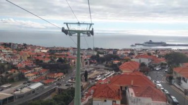 Madeira, Portekiz, 23 Kasım 2022: Teleferikten Funchal, Madeira, Portekiz 'e görüntü