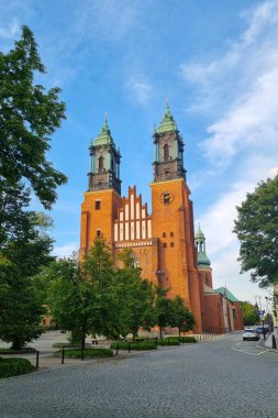 Poznan, Polonya, 15 Ağustos 2022: Poznan 'da Aziz Peter ve Paul Katedrali