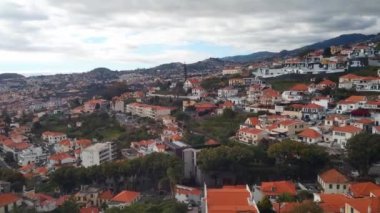 View from the height of the city of Funchal in the cable car