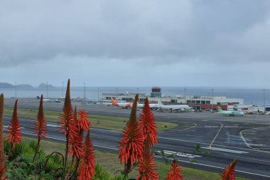 Madeira, Portugal, 27 November 2022: View of Cristiano Ronaldo Airport in Funchal, Madeira, Portugal