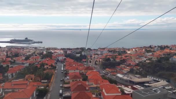 View City Cable Car City Funchal Island Madeira — Stockvideo
