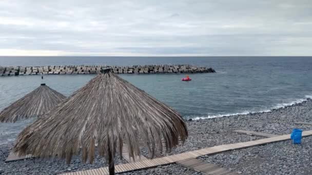 Вид Пустой Пляж Острова Отдых Море Острове Запрет Посещение Пляжа — стоковое видео