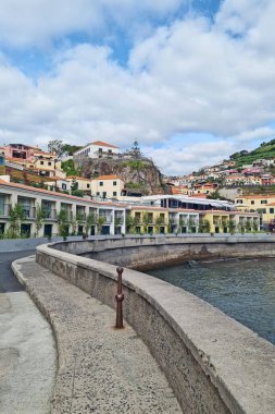 Madeira, Portugal, November 24, 2022: embankment of the pier of Madeira island