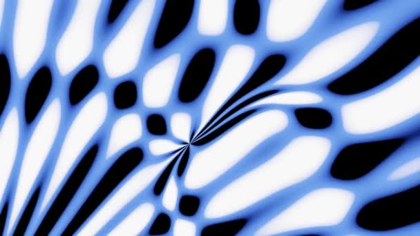 Illusione Nera Blu Sfondo Bianco Fascia — Video Stock