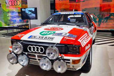 Berlin, Almanya, 2 Ekim 2022 Audi Quattro ralli arabası