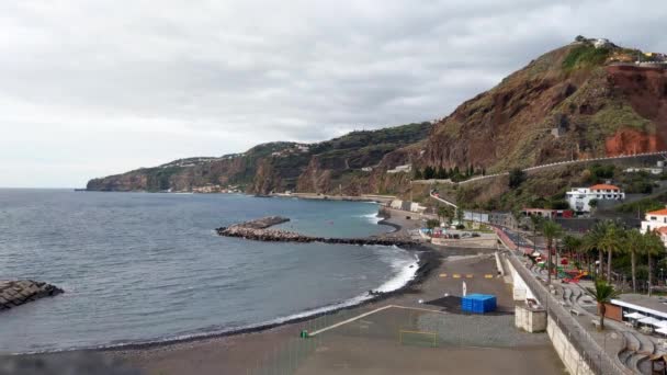 Beautiful Coast Island Madeira Atlantic Ocean Background Nature — Stock Video