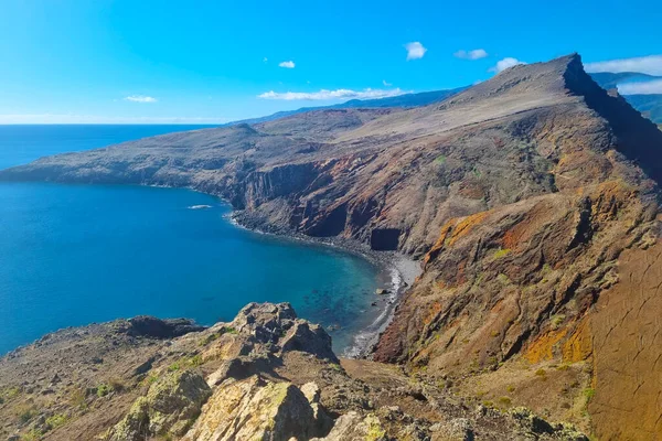 Uitzicht Vanaf Een Drone Aan Kust Van Het Eiland Madeira — Stockfoto