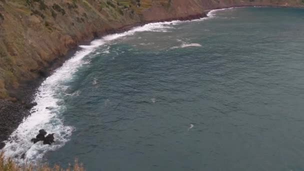 View Height Coast Island Madeira — Stok video